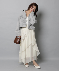 Apuweiser-riche(アプワイザー・リッシェ) |エアリーアシメフリルスカート