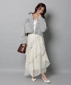 Apuweiser-riche(アプワイザー・リッシェ) |エアリーアシメフリルスカート