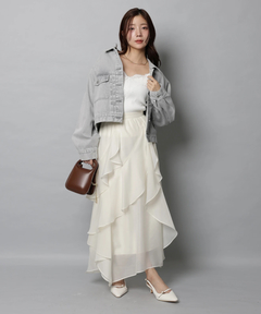 Apuweiser-riche(アプワイザー・リッシェ) |エアリーアシメフリルスカート