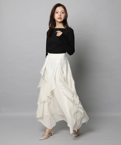 Apuweiser-riche(アプワイザー・リッシェ) |エアリーアシメフリルスカート