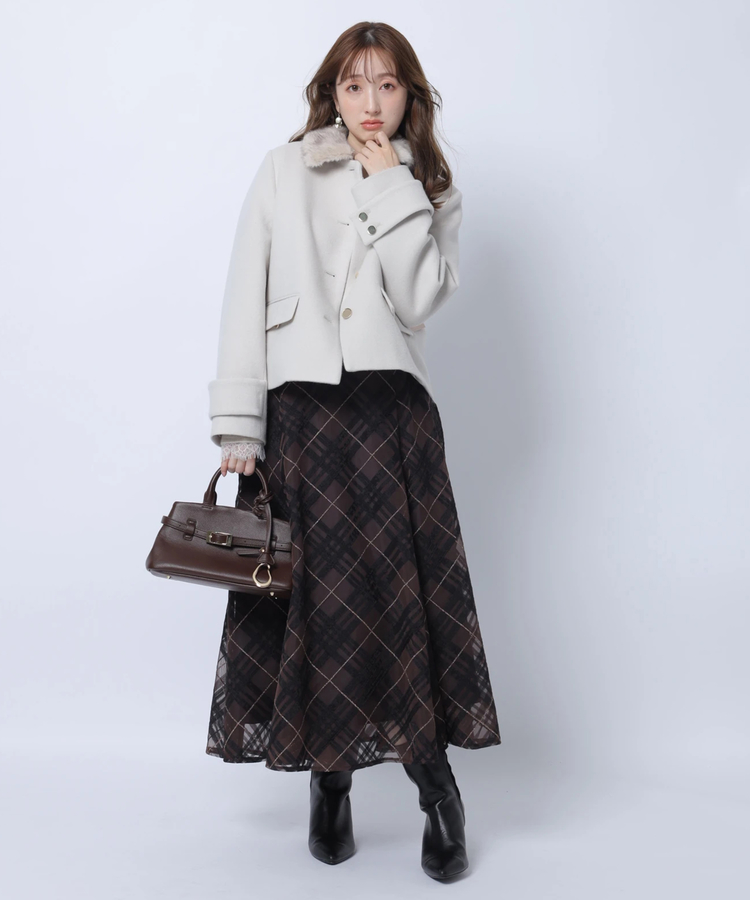 テープリボンチェックチュールスカート | スカート | Apuweiser-riche