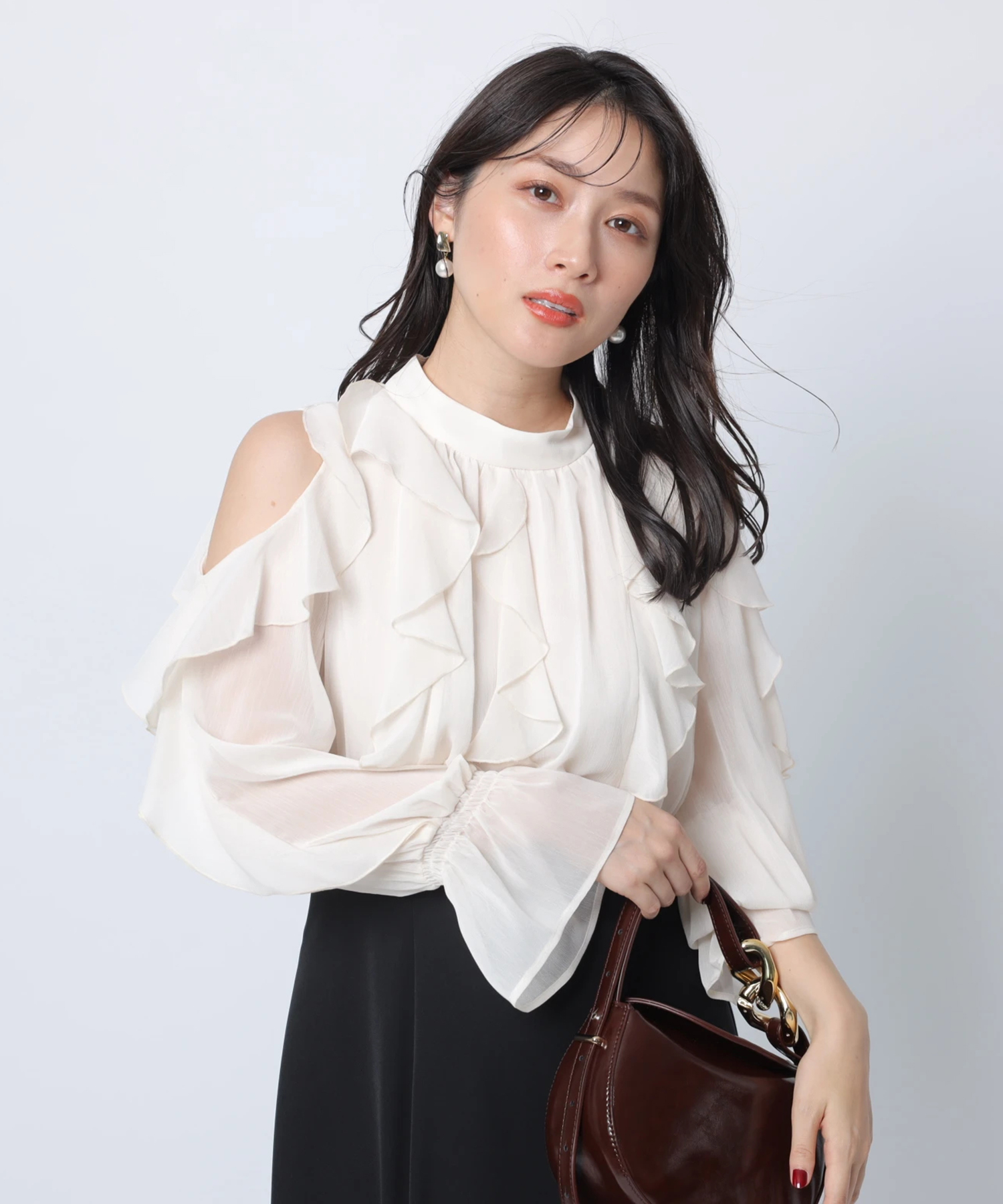 ショルダーフリルドッキングワンピース | ワンピース | Apuweiser