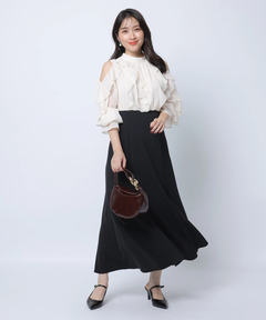 Apuweiser-riche(アプワイザー・リッシェ) |ショルダーフリルドッキングワンピース