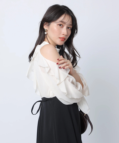 Apuweiser-riche(アプワイザー・リッシェ) |ショルダーフリルドッキングワンピース