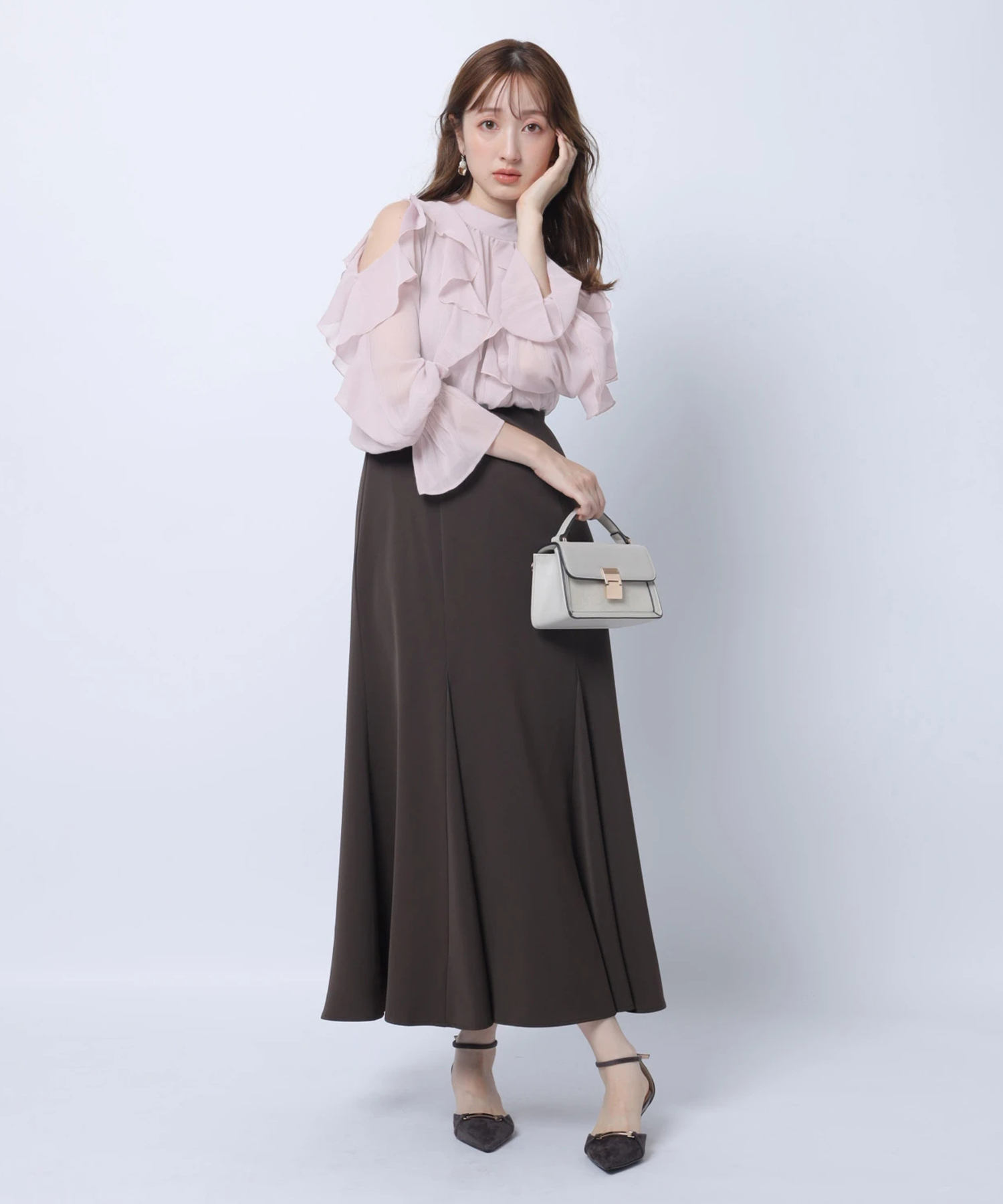 ショルダーフリルドッキングワンピース | ワンピース | Apuweiser