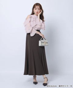 Apuweiser-riche(アプワイザー・リッシェ) |ショルダーフリルドッキングワンピース