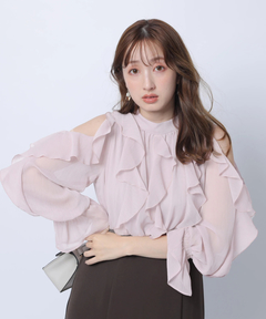 Apuweiser-riche(アプワイザー・リッシェ) |ショルダーフリルドッキングワンピース