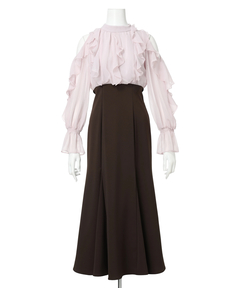 Apuweiser-riche(アプワイザー・リッシェ) |ショルダーフリルドッキングワンピース