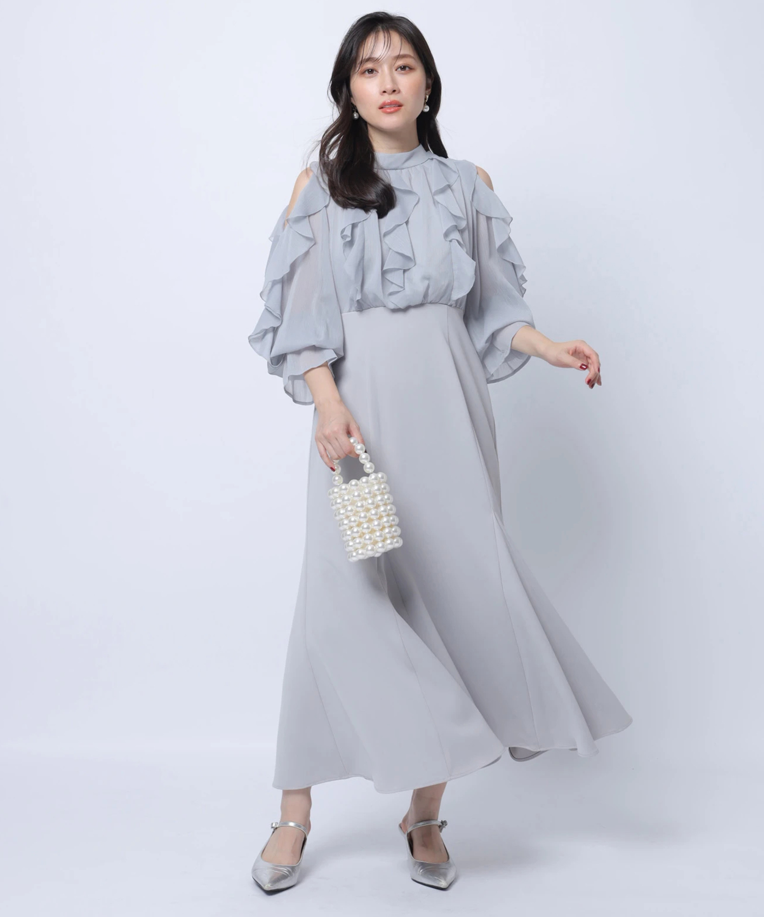 ショルダーフリルドッキングワンピース | ワンピース