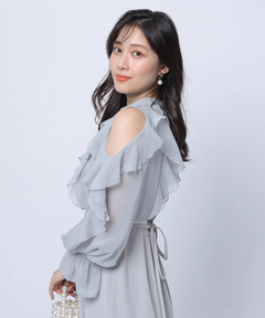 Apuweiser-riche(アプワイザー・リッシェ) |ショルダーフリルドッキングワンピース