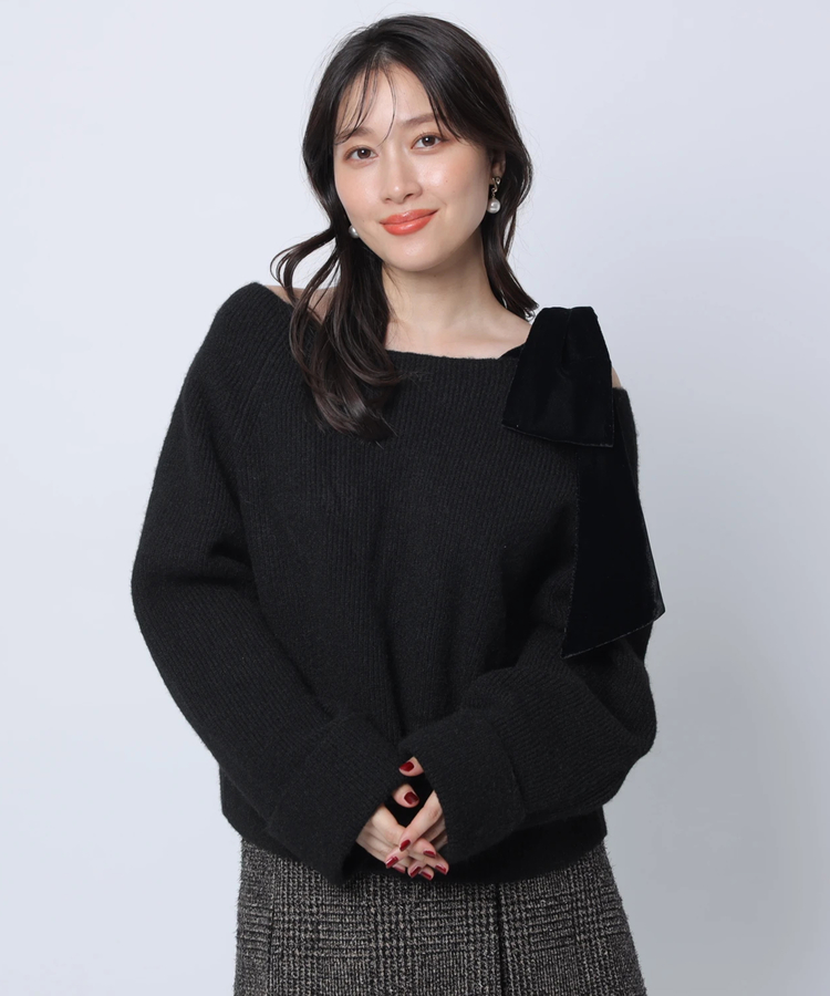 アプワイザーリッシェ　ベロアリボン　ニット ベロアリボンゆるニット | ニット | Apuweiser-riche