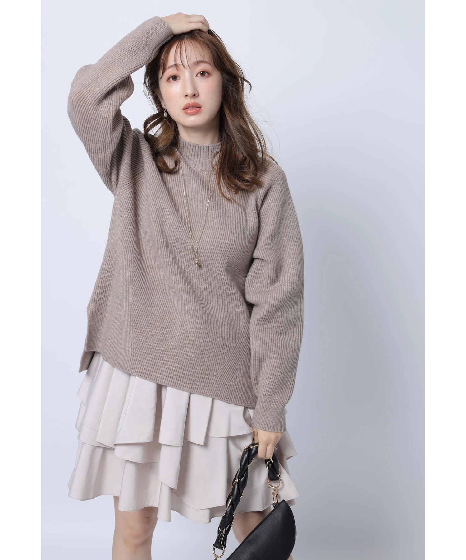 廃盤生地】 ハンドメイド作家 mifumi リリィのワンピース ベージュ