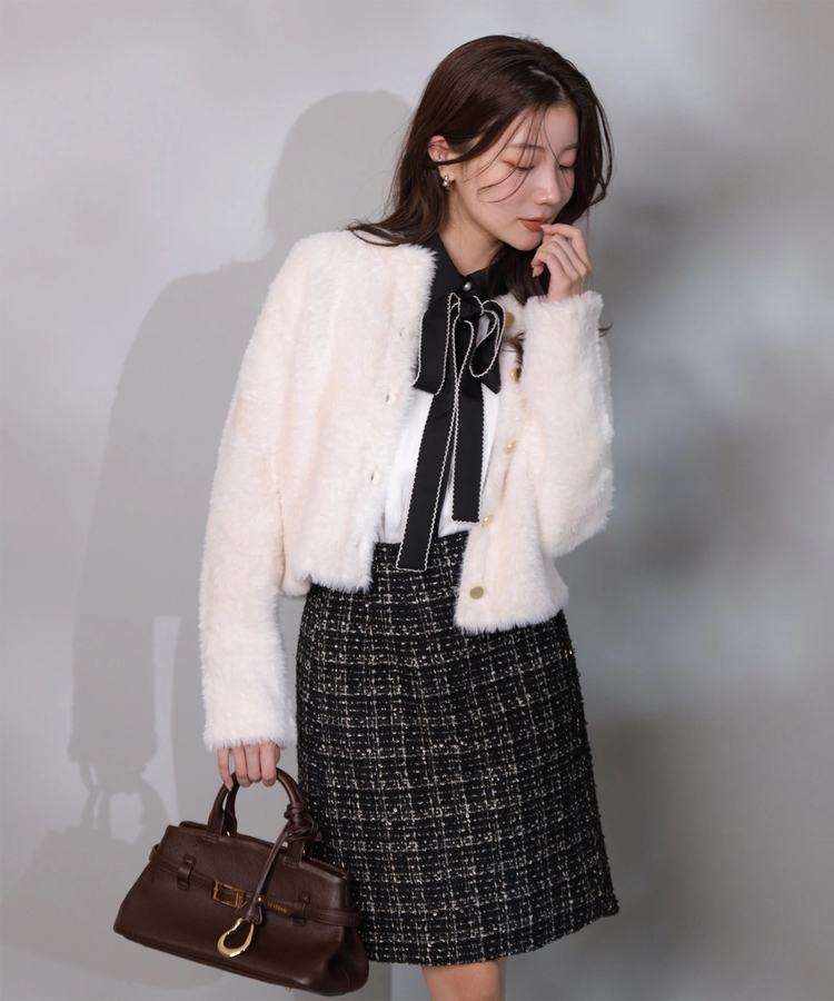 配色スカラ刺繍ボウタイブラウス | シャツ・ブラウス | Apuweiser