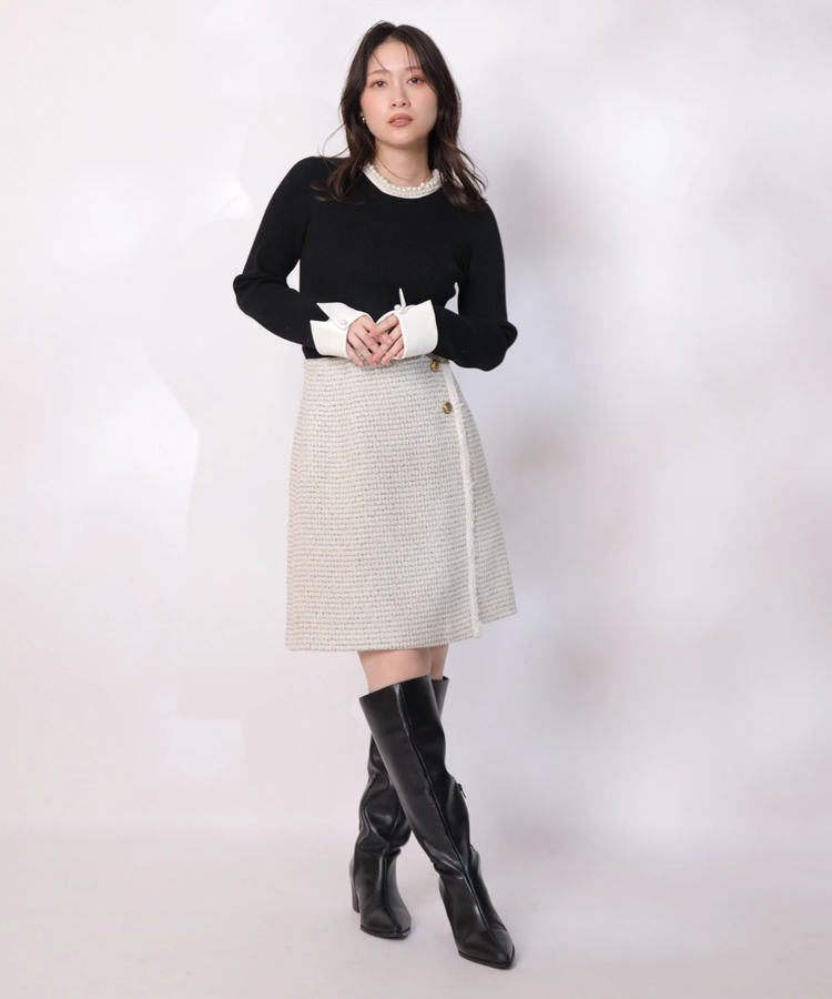 ラップツイードミニスカート | スカート | Apuweiser-riche