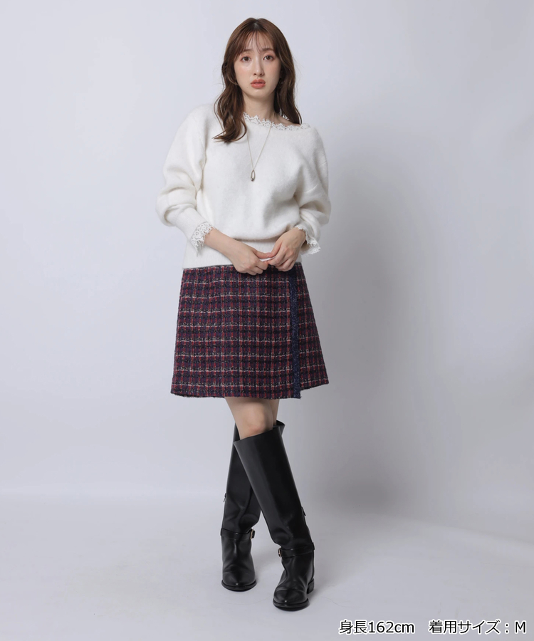 ラップツイードミニスカート | スカート | Apuweiser-riche