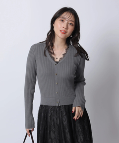 アルページュストーリー☆ラメニットドッキングワンピース☆チャコールグレー☆M アルページュストーリー☆ラメニットドッキングワンピース