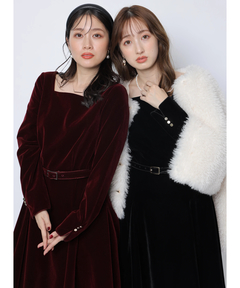 ベロアミニワンピース | ワンピース | Apuweiser-riche（アプワイザー