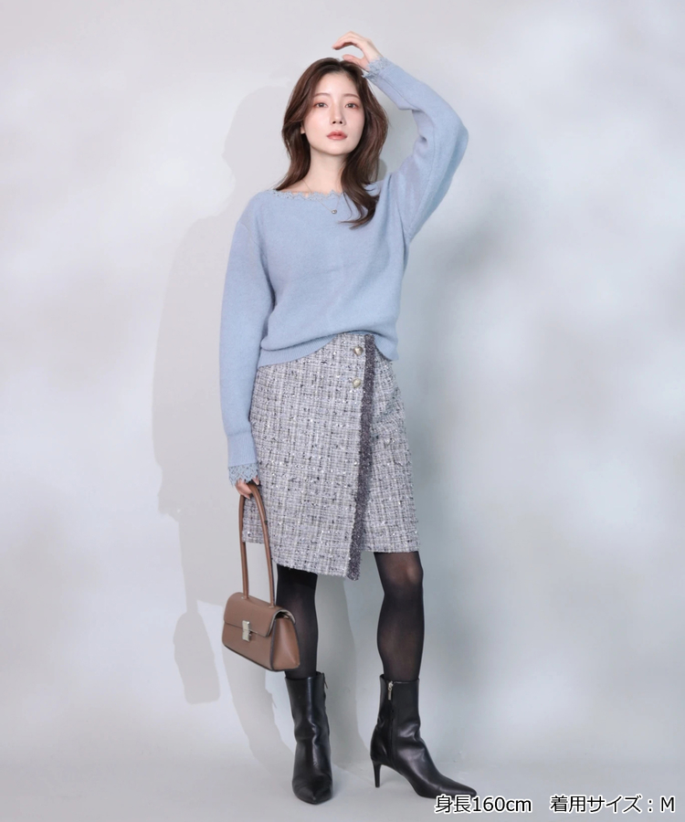 ルミネ限定》ラップツイードミニスカート | スカート | Apuweiser