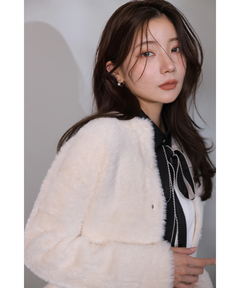 【新品タグ付】アプワイザーリッシェ＊ラビットファー アンゴラ混コーディガン 2 PEPLUM FUR GILET │【公式通販】Arpege story（アルページュストーリー）