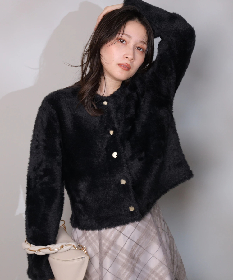 ふわふわシャギーカーディガン | カーデ | Apuweiser-riche