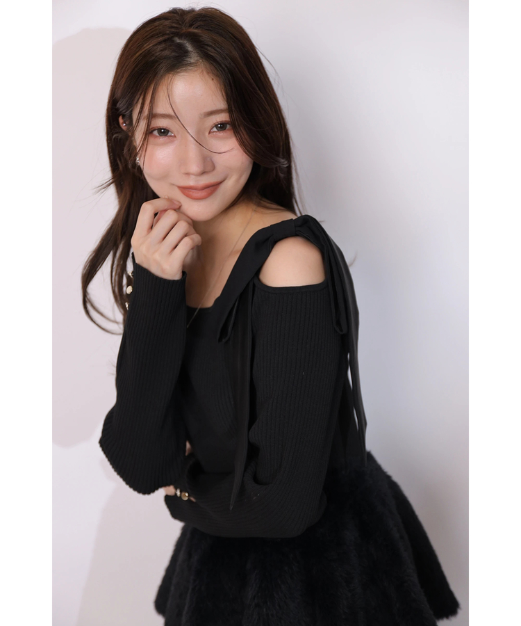 ファーペプラムリボンニット | ニット | Apuweiser-riche