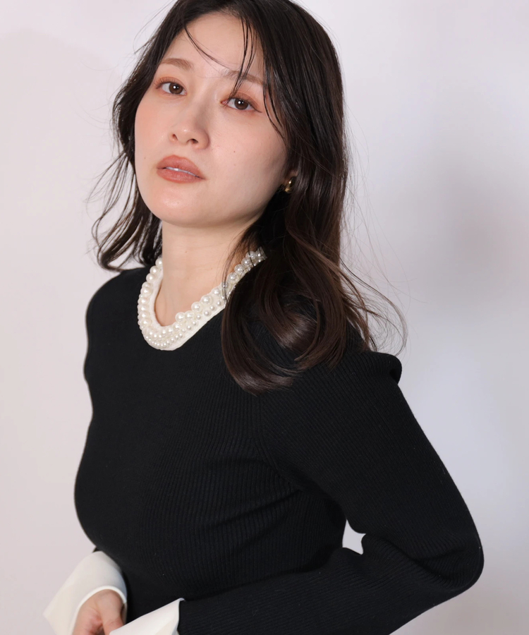 パールネックカフスニット | ニット | Apuweiser-riche（アプワイザー