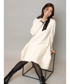 Apuweiser-riche(アプワイザー・リッシェ) |[WEB LIMITED]ネックリボンミニニットワンピース