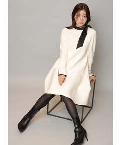 Apuweiser-riche(アプワイザー・リッシェ) |[WEB LIMITED]ネックリボンミニニットワンピース