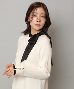 Apuweiser-riche(アプワイザー・リッシェ) |[WEB LIMITED]ネックリボンミニニットワンピース