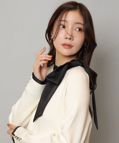 Apuweiser-riche(アプワイザー・リッシェ) |[WEB LIMITED]ネックリボンミニニットワンピース