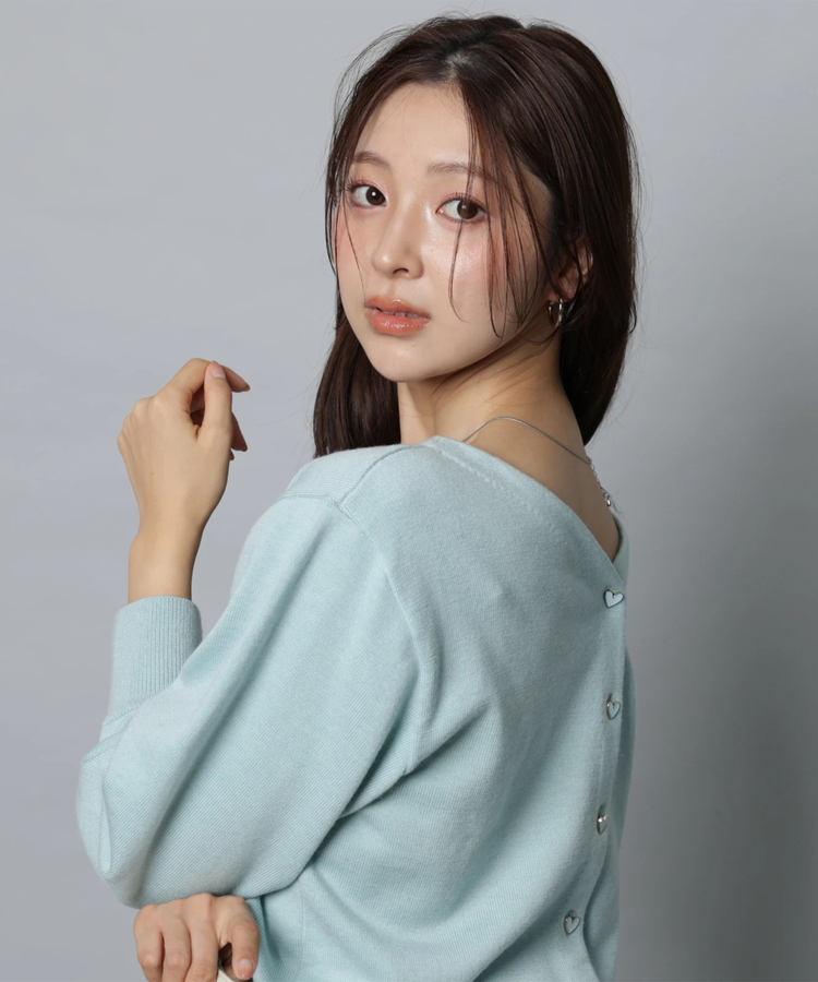 ハート釦2WAYゆるニット | ニット | Apuweiser-riche（アプワイザー