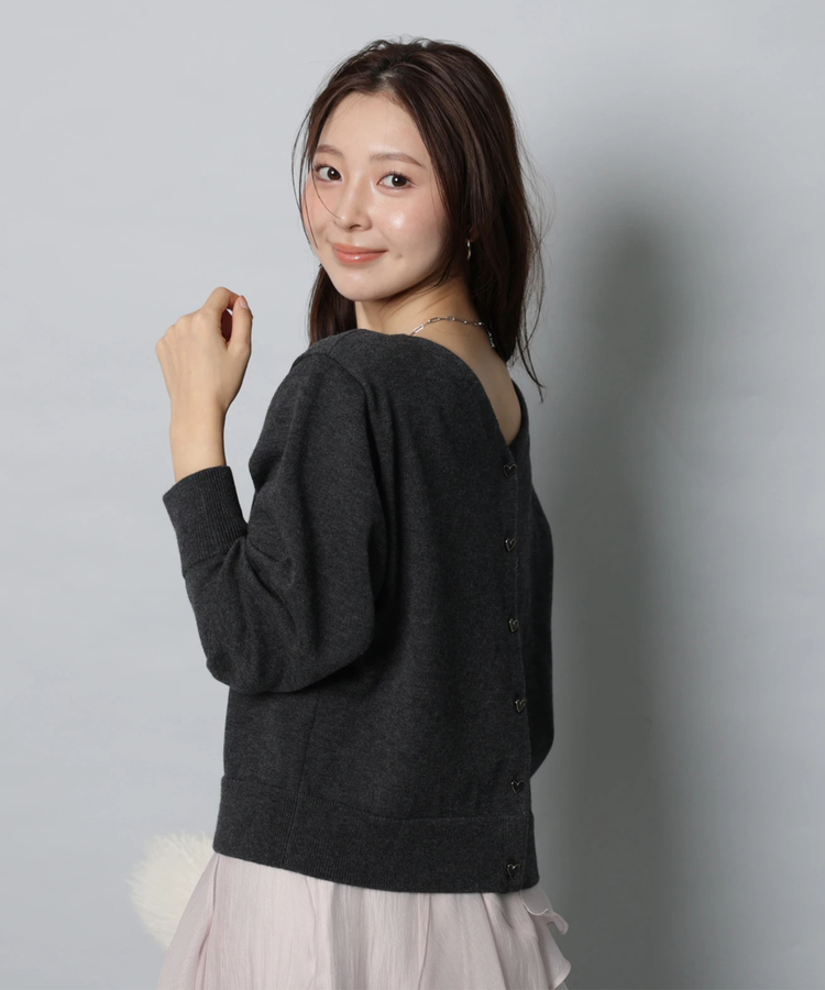 ハート釦2WAYゆるニット | ニット | Apuweiser-riche（アプワイザー