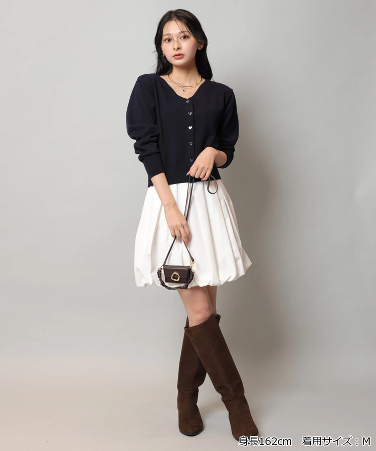 Apuweiser-riche ハート釦シアーカーデ２ＷＡＹアンサンブル Apuweiser-riche ハート釦シアーカーデ2WAYアンサンブル