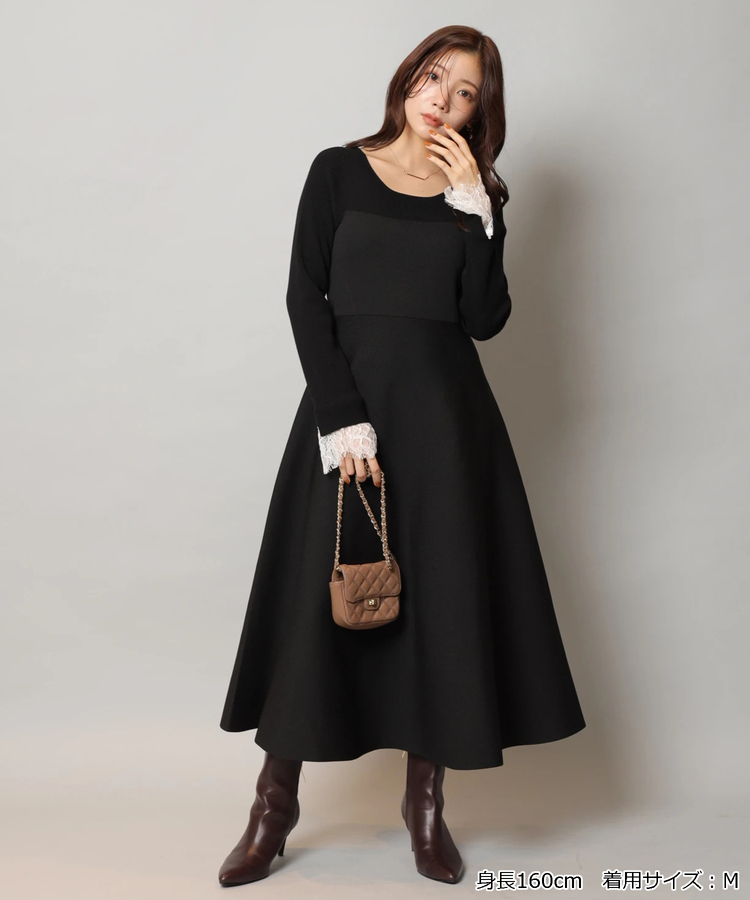 袖レースビスチェ切替ワンピース | ワンピース | Apuweiser-riche