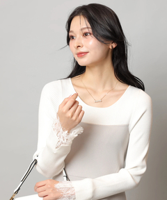 Apuweiser-riche(アプワイザー・リッシェ) |袖レースビスチェ切替ワンピース