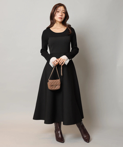 Apuweiser-riche(アプワイザー・リッシェ) |袖レースビスチェ切替ワンピース