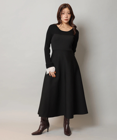 Apuweiser-riche(アプワイザー・リッシェ) |袖レースビスチェ切替ワンピース