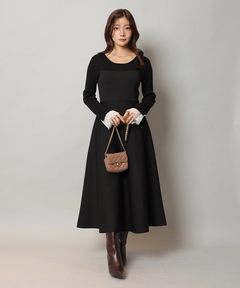 Apuweiser-riche(アプワイザー・リッシェ) |袖レースビスチェ切替ワンピース