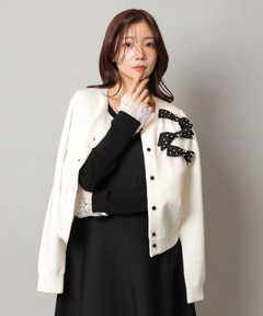 Apuweiser-riche(アプワイザー・リッシェ) |袖レースビスチェ切替ワンピース