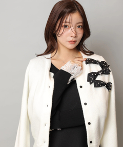 Apuweiser-riche(アプワイザー・リッシェ) |袖レースビスチェ切替ワンピース