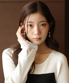 Apuweiser-riche(アプワイザー・リッシェ) |袖レースビスチェ切替ワンピース