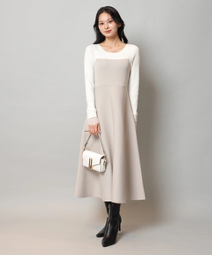 Apuweiser-riche(アプワイザー・リッシェ) |袖レースビスチェ切替ワンピース