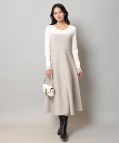 Apuweiser-riche(アプワイザー・リッシェ) |袖レースビスチェ切替ワンピース