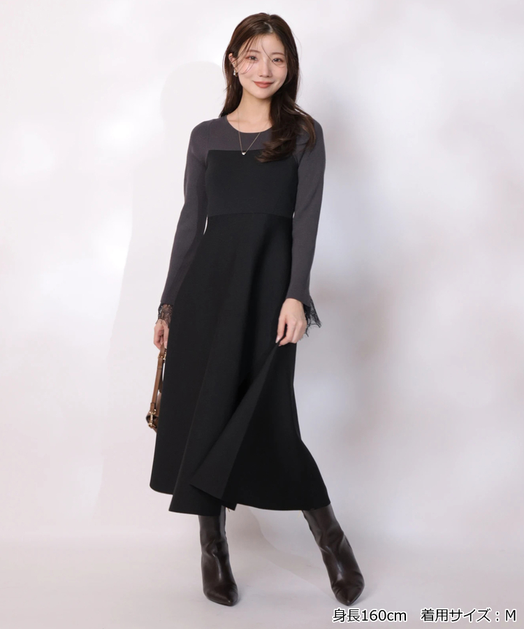 ルミネ限定》袖レースビスチェ切替ワンピース | ワンピース