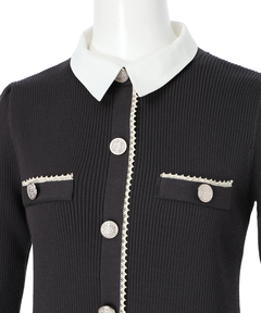 Apuweiser-riche(アプワイザー・リッシェ) |【Arpege story限定】衿付2wayレーストリムニットワンピース