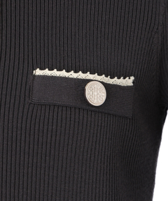 Apuweiser-riche(アプワイザー・リッシェ) |【Arpege story限定】衿付2wayレーストリムニットワンピース