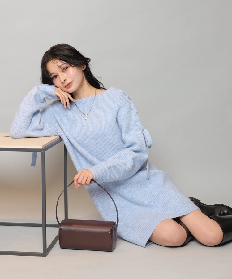 Arpege story限定】レースアップニットワンピース | ワンピース