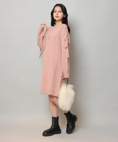 Apuweiser-riche(アプワイザー・リッシェ) |【Arpege story限定】レースアップニットワンピース