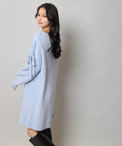 Apuweiser-riche(アプワイザー・リッシェ) |【Arpege story限定】レースアップニットワンピース