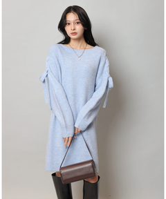 Apuweiser-riche(アプワイザー・リッシェ) |【Arpege story限定】レースアップニットワンピース